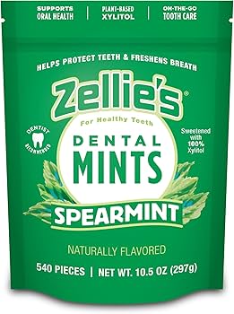 Amazon.com : Zellie's | 100% Xylitol Spearmint Breath Mints | No