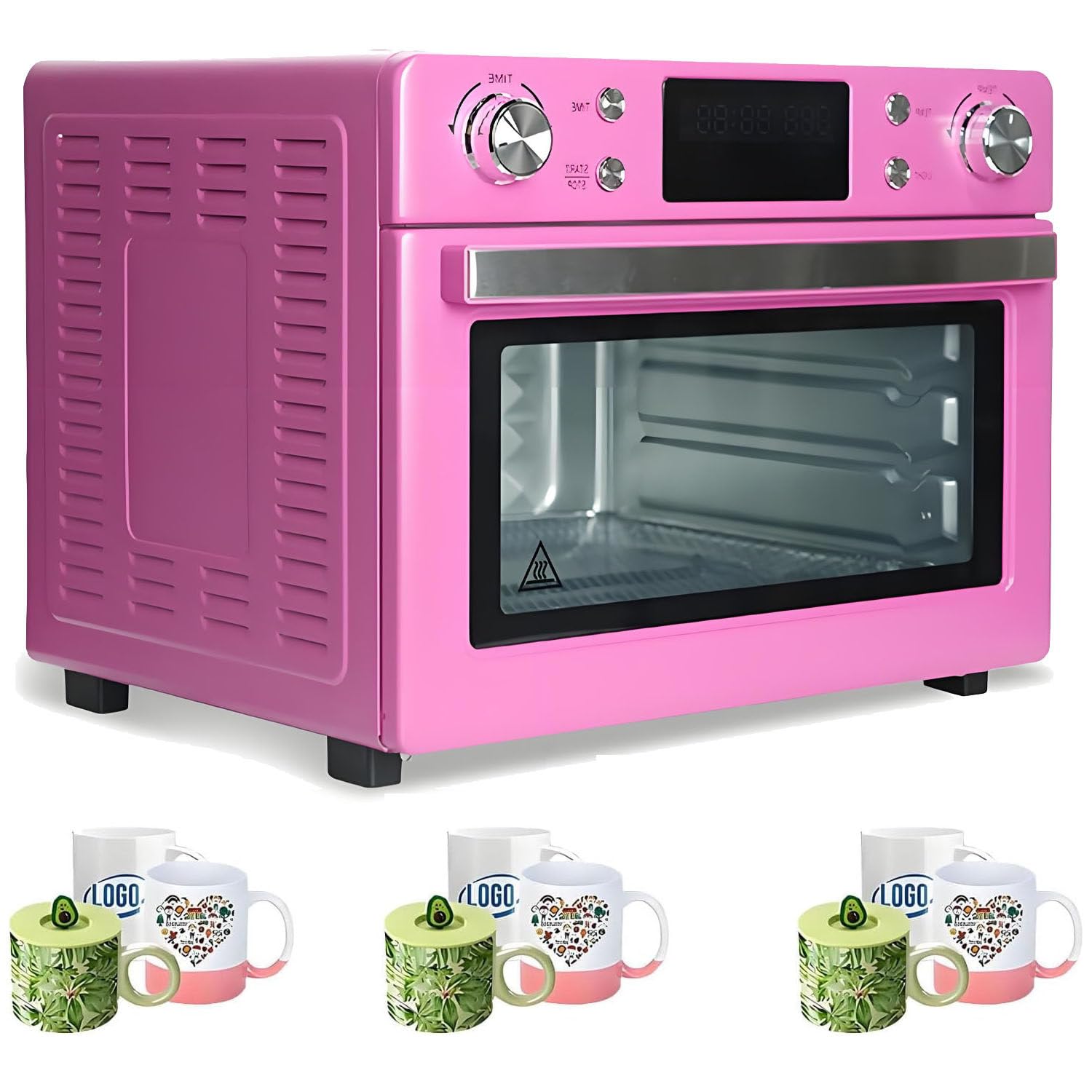 GLBMXDD Blue Sublimation Oven Machine with Digital Display,Rapid Heating, Intuitive Operation, for Sublimation Blanks Tumblers Mugs Cups Water Bottles Bulk Transfer 30L