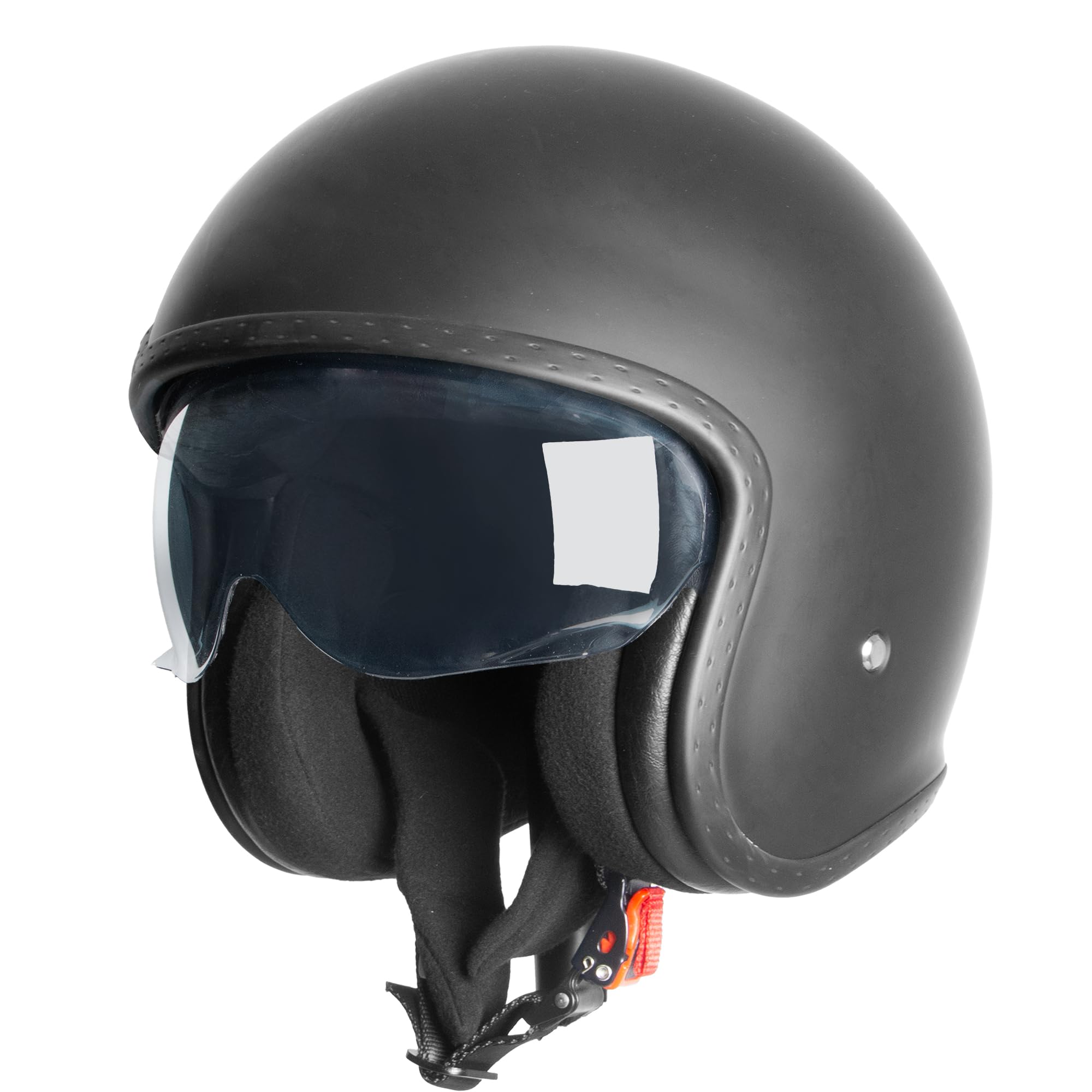 Zorax Negro Mate XXL (63-64cm) ZOR-601 Casco Moto Jet Abierto con Interior Visera Mujer y Hombre para Motocicleta Ciclomotor y Scooter Bicicleta ECE 2206 Homologado