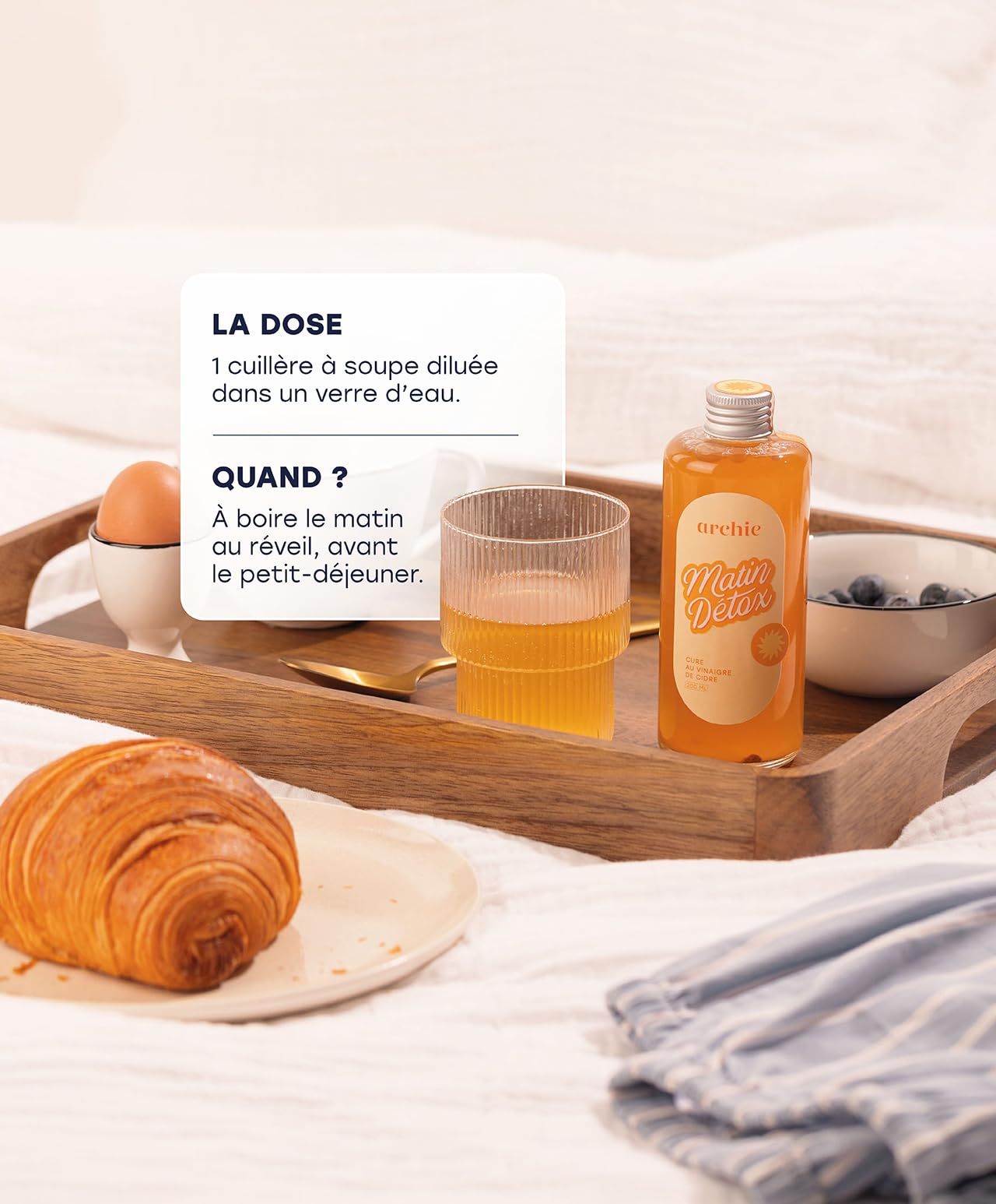 Archie, Cure Matin Detox, Vinaigre de cidre - Gingembre, Citron et Epices. Glycémie, Digestion, Ballonnements, Vitamines. Rituel naturel. Made in France. Cure de 20 jours.