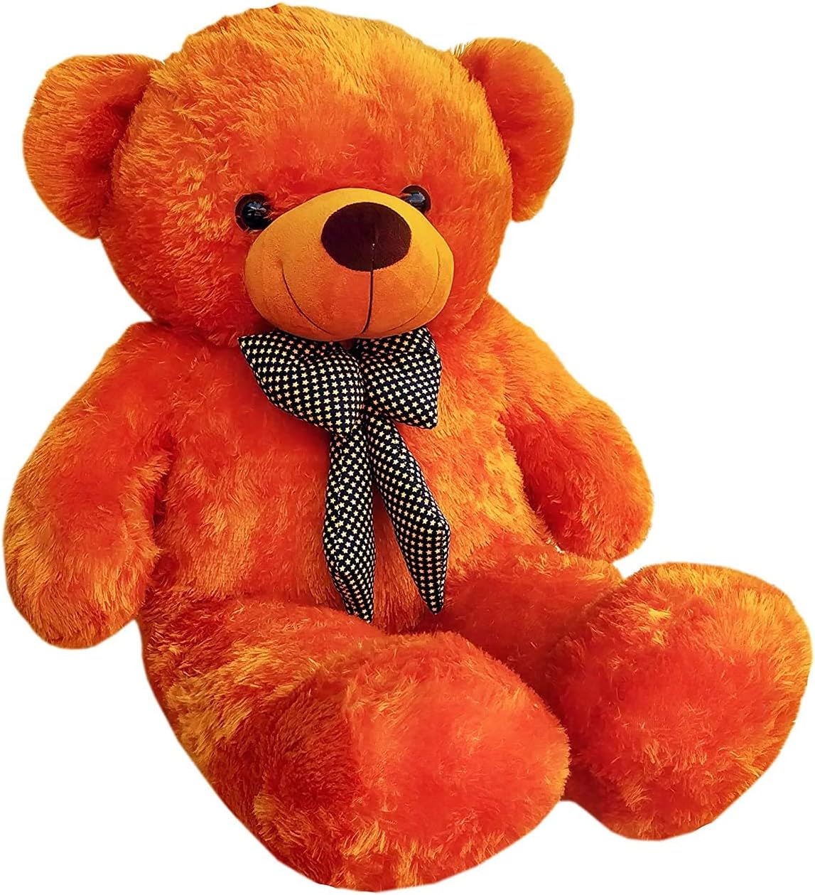Webby 3 Feet Huggable Teddy Bear with Neck Bow (Brown)