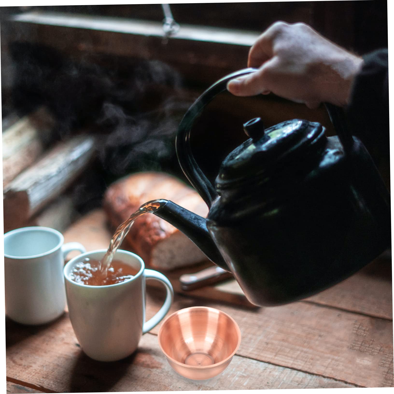 LABRIMP 5 Pz Tazza Da Tè Ciotola Da Tè Kung Fu Tazze Da Cinesi Matcha Chawan Stoviglie Cinesi Stoviglie Tradizionali Ciotola Da Domestica Di Matcha Rosso Rame