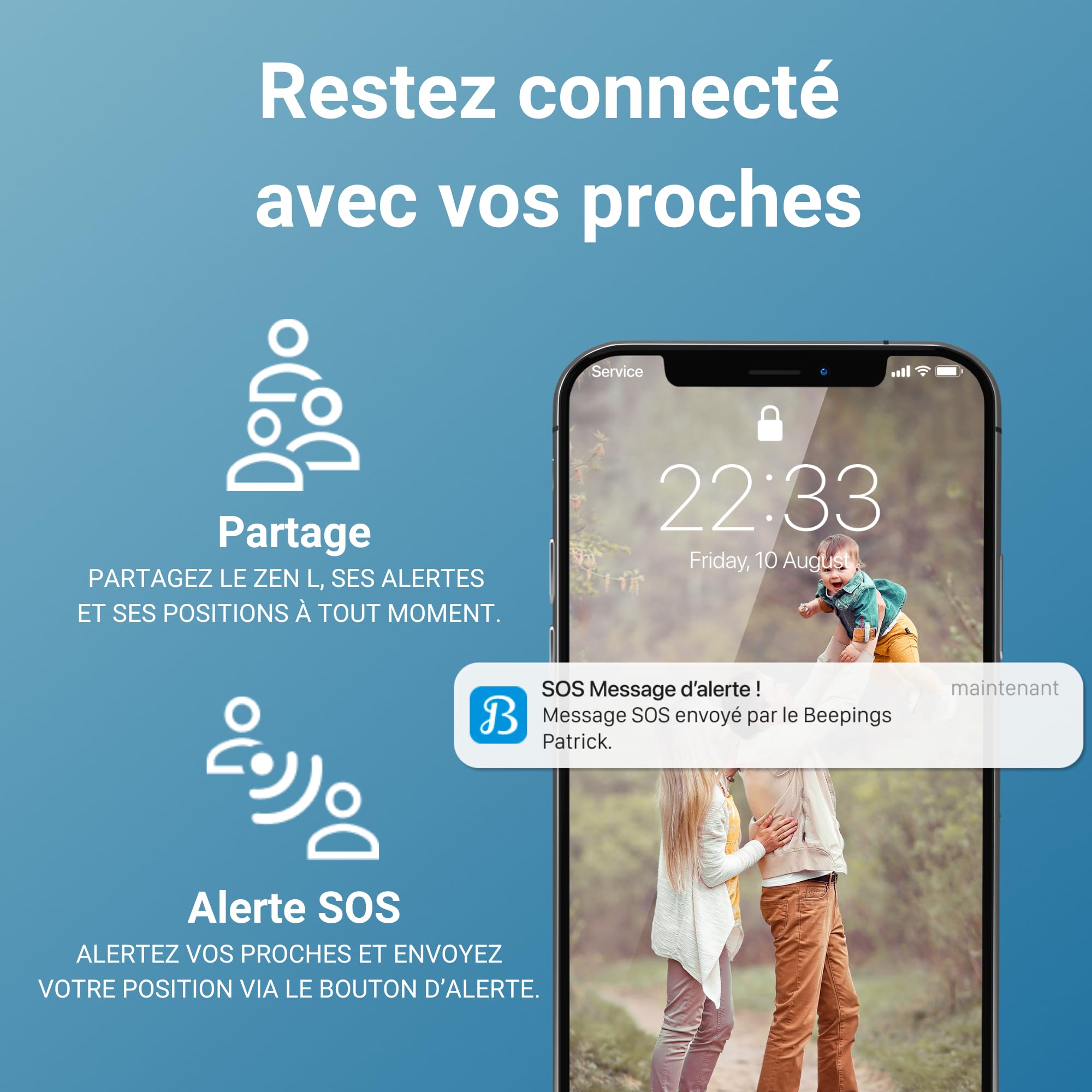 Tracker GPS ZEN L + Convertisseur - Non Brouillable - 1 An Abonnement Offert - Autonomie Illimitée - Géolocalisation Europe - Voiture Moto Scooter Camping-Car - Antivol - Étanche - Sans SIM
