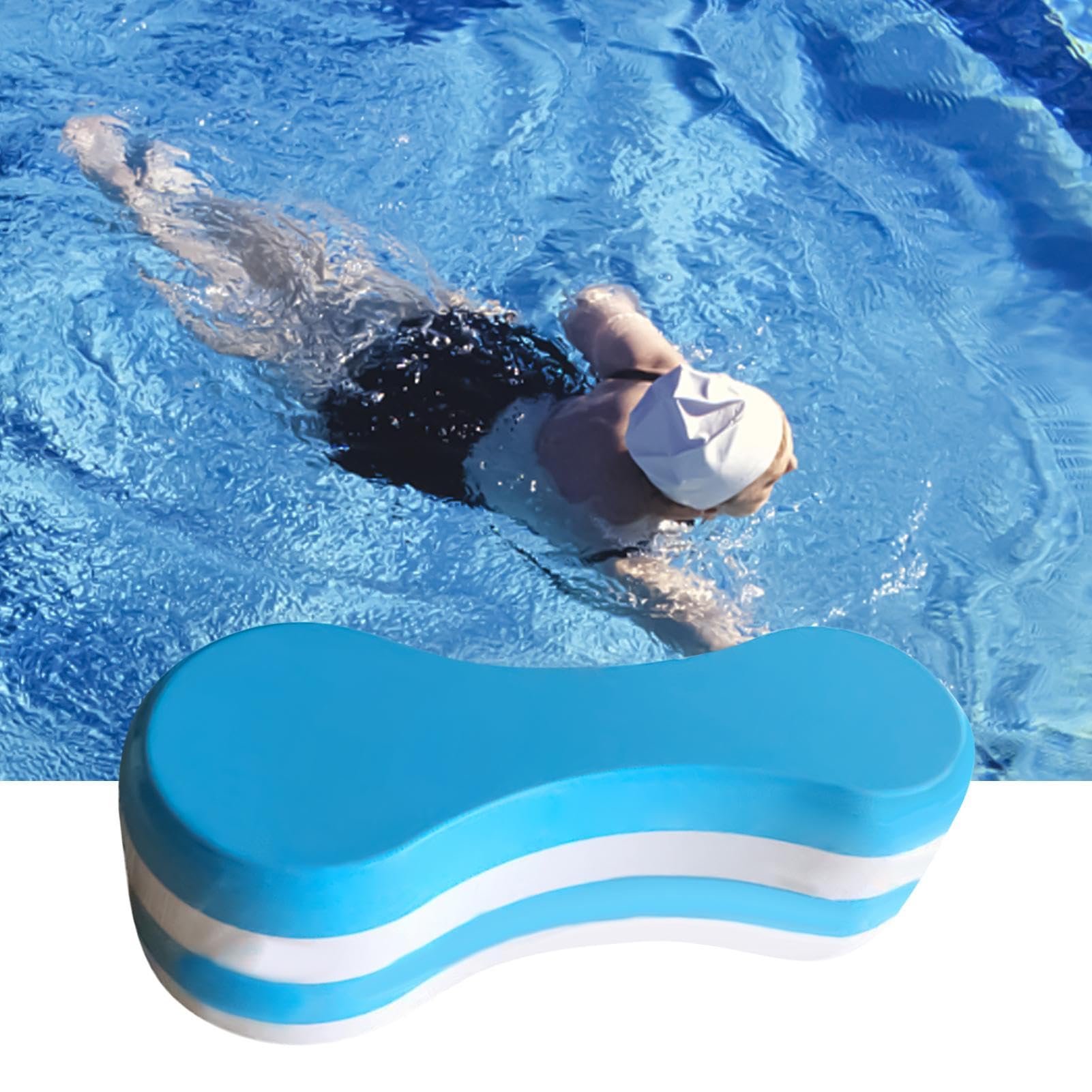 Tira la boa, la boa di nuoto, il galleggiante di galleggiamento, l' per allenamenti galleggianti per gambe a 4 strati, 23,5x9,5x7,8 cm, migliora l'allineamento del corpo, facile da trasportare, i