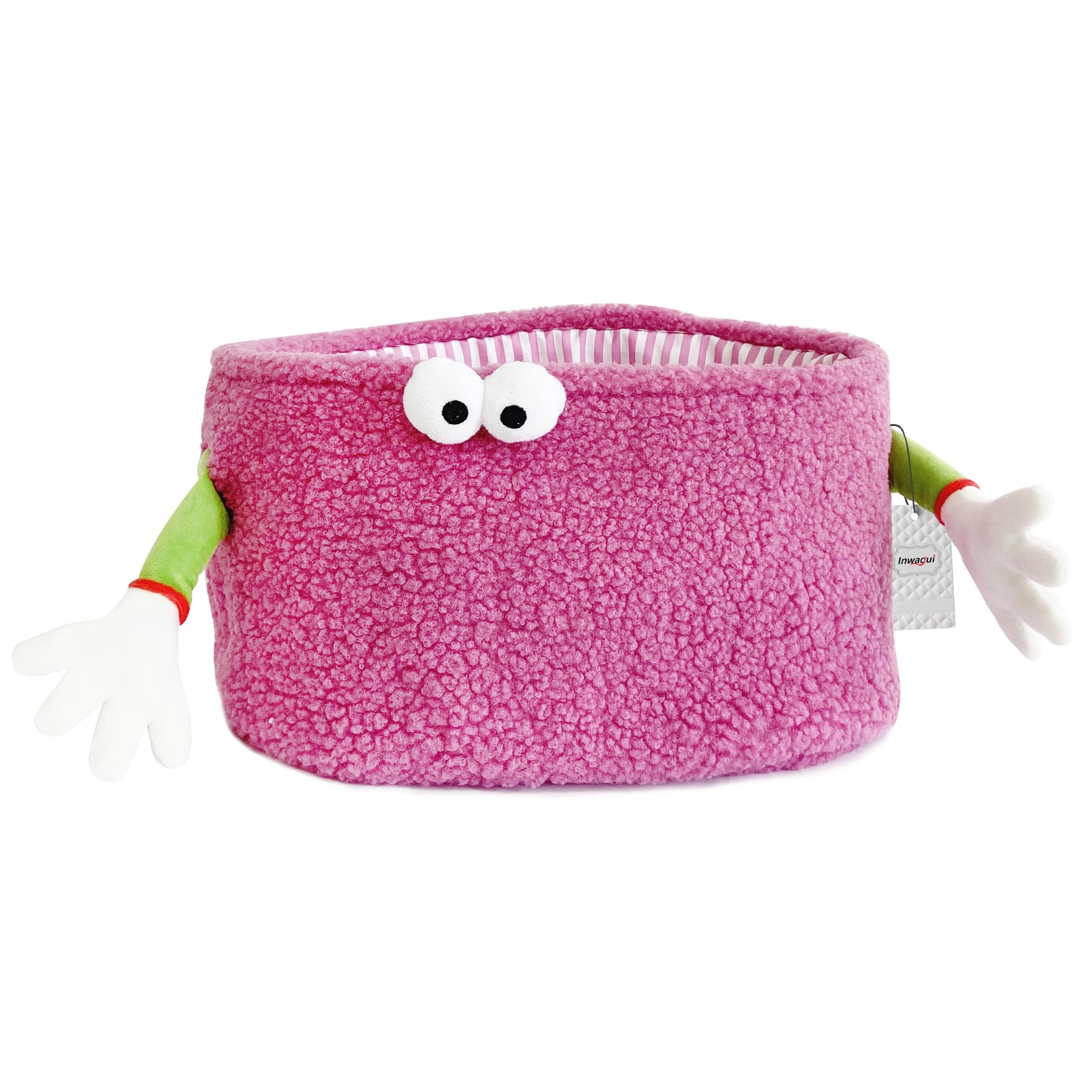 Panier de rangement en peluche pour décorer la chambre avec douceur