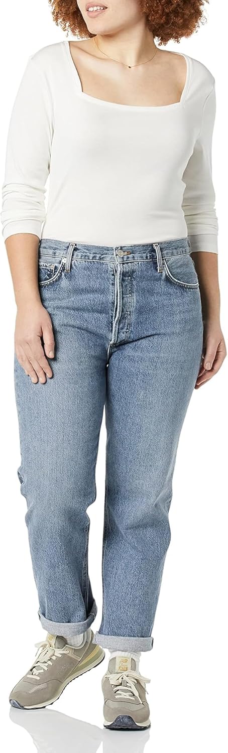 Amazon Essentials Women's Slim-Fit Long Sleeve Square Neck T-Shirt - Image 5