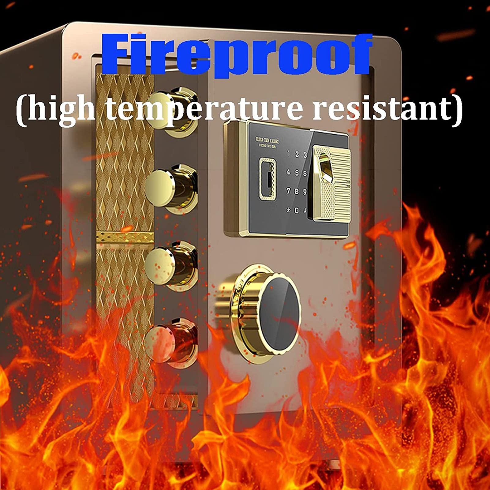 CLSDRZC Ignifuge, étanche, sécurité, Ignifuge, Empreinte Digitale, Mot de Passe, Serrure électronique pour la Maison, l'affaires, l'hôtel, Le Bureau, 6 façons de déverrouiller pour