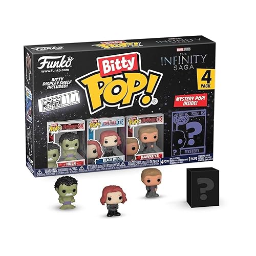 Funko Bitty POP! Marvel - Hulk and A Surprise Mystery Mini Figure - 0.9 Inch (2.2 Cm) - Marvel Comics Collectable - Stackable Display Shelf Included - Gift Idea - Party Bags Stocking