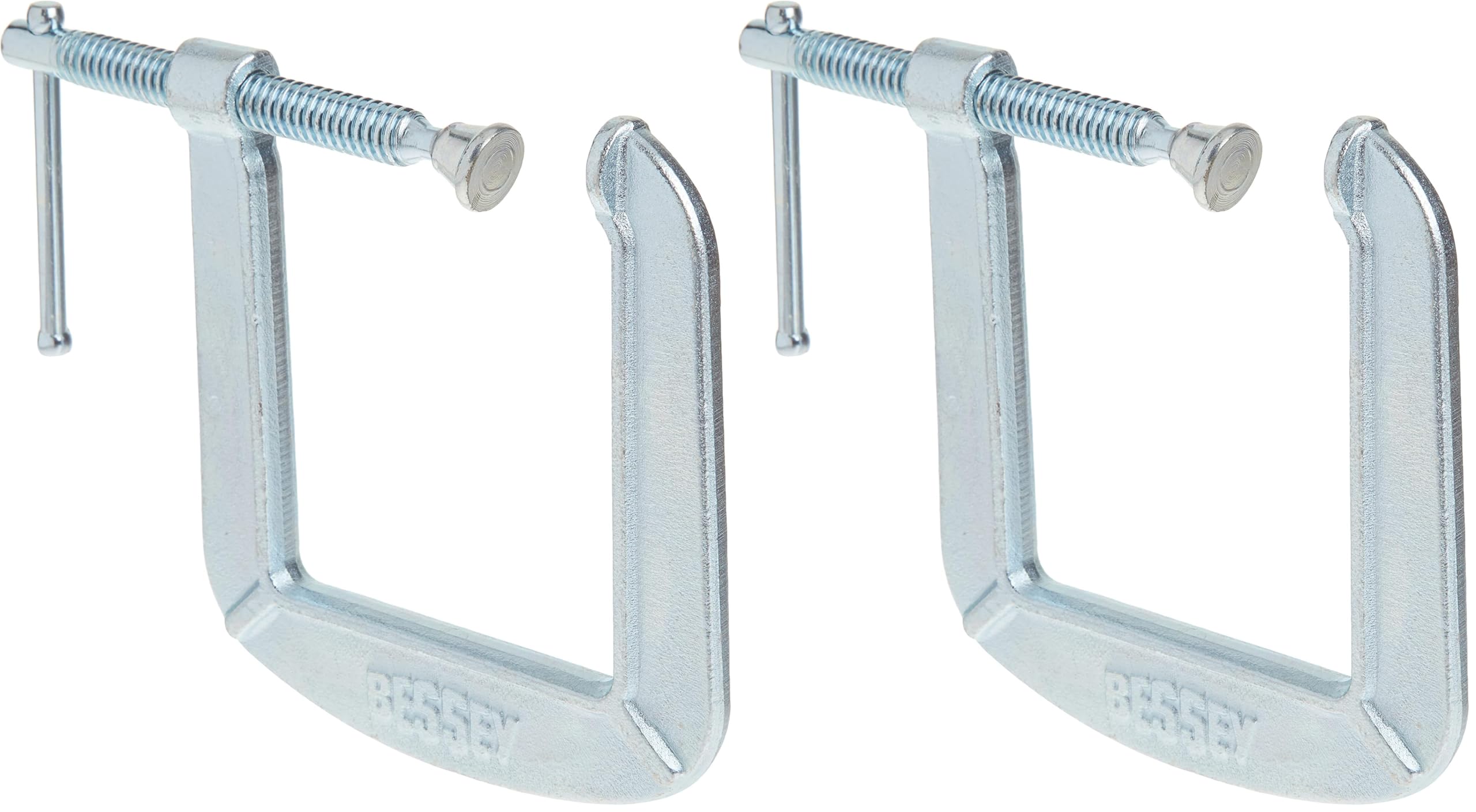 BESSEY CM34DR Drop Forged, C-Clamp, 3-Inch x 4-1/2-Inch, Deep Reach C Clamp (Pack of 2)
