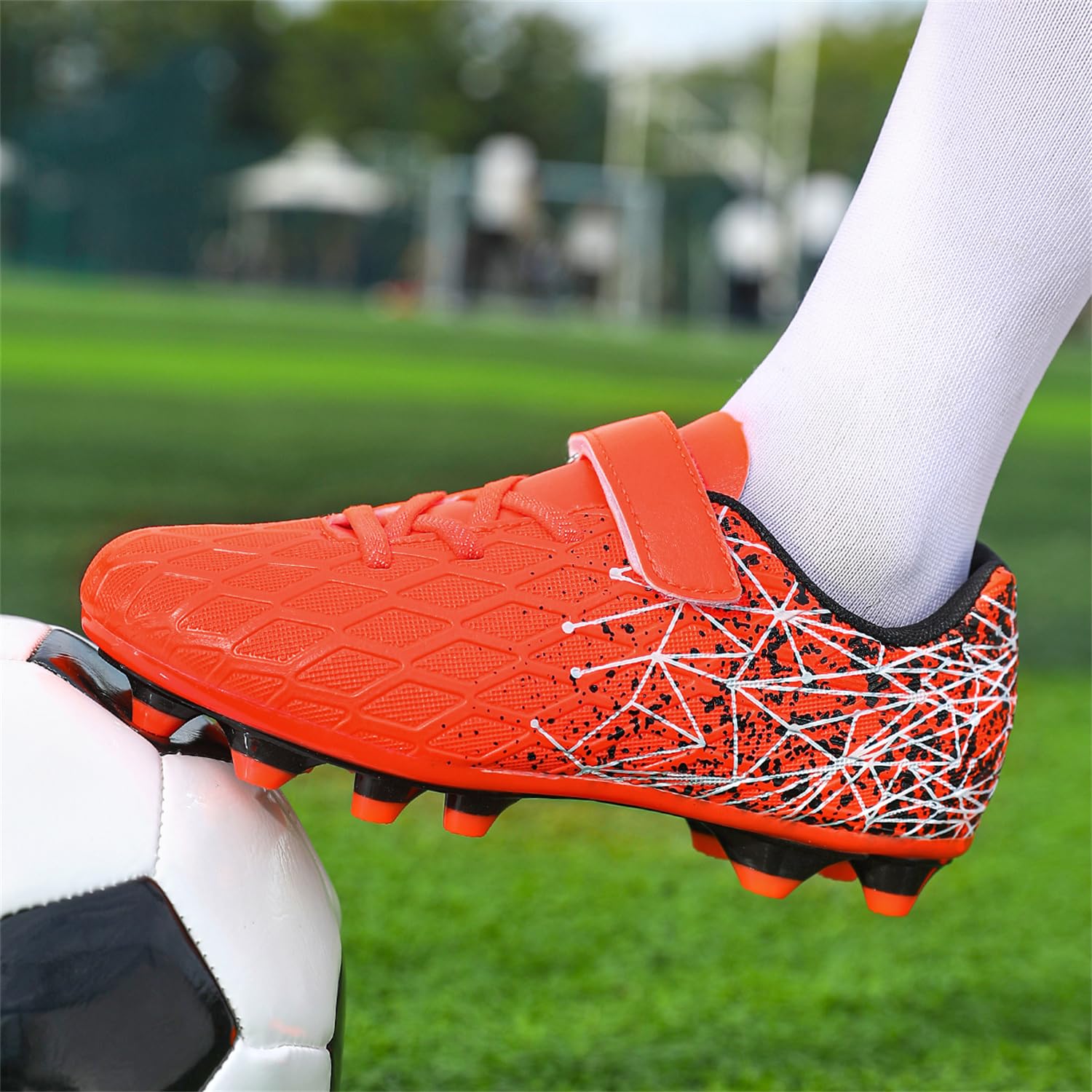 Football Boots Boys Grils FG/AG Soccer Cleats Shoes Trainers Football Shoes Training Running Shoes Teenager Sneakers - 2