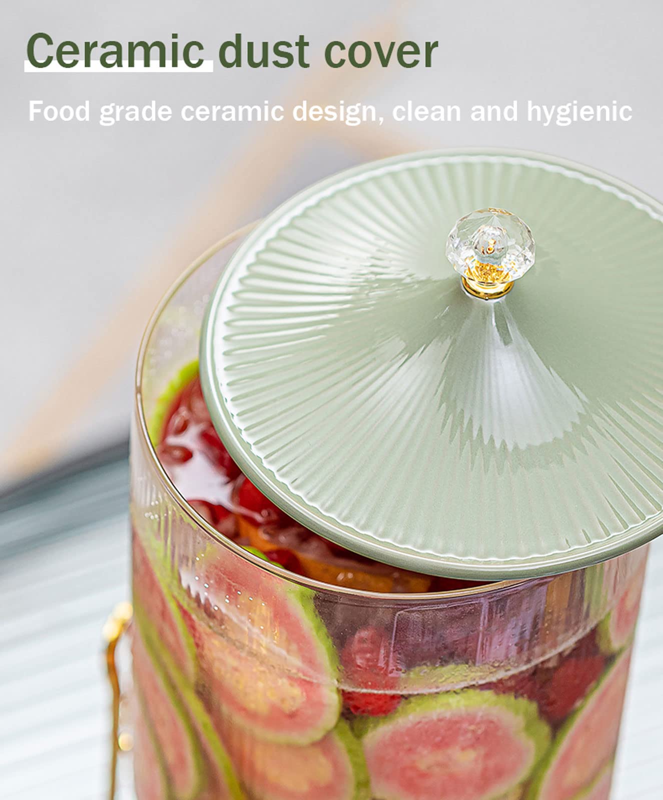 Dispenser Bevande In Vetro Da 6 Litri - Con Rubinetto, Per Limonata, Acqua