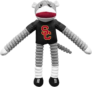 Littlearth NCAA USC Trojans Team Sock Monkey Pet Toy - Officially Licensed Teams