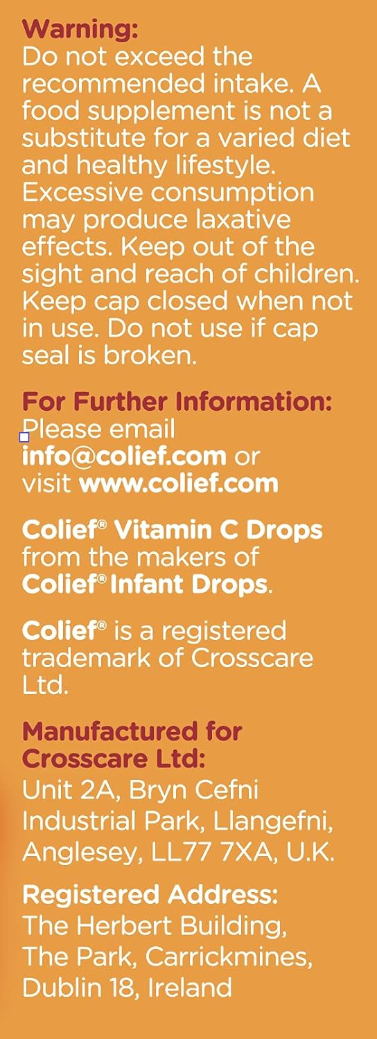 Buy Colief Vitamin C Drops for Babies Daily Immune Support for