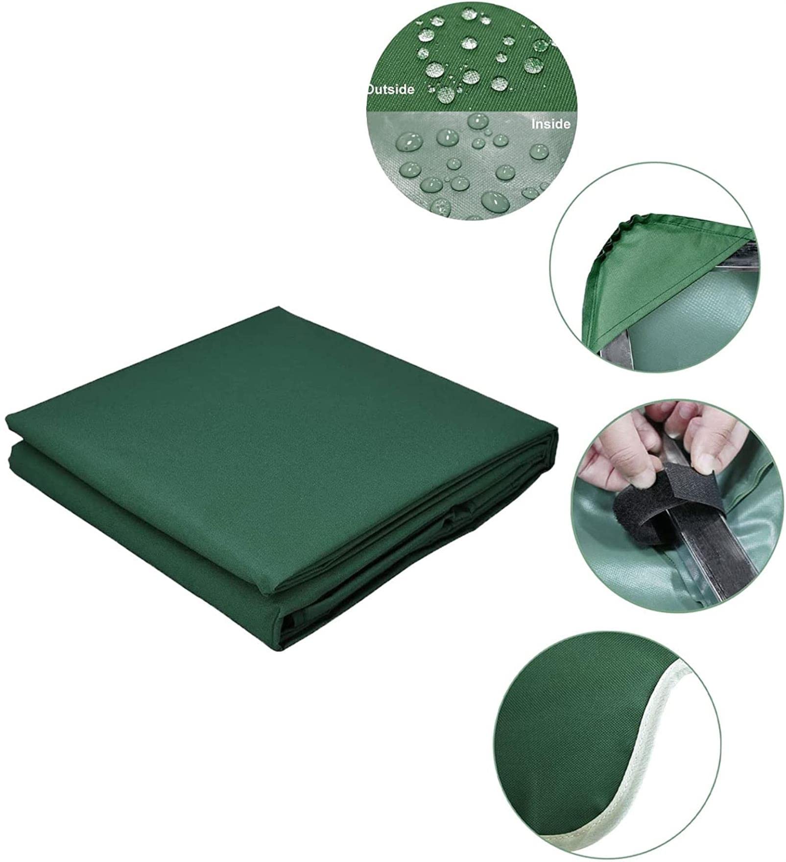 Tetto del Dondolo da Giardino Ricambio, Baldacchino per Altalena da Giardino 600D 2/3 posti, Copertura per Altalena con Rivestimento in PVC Impermeabile