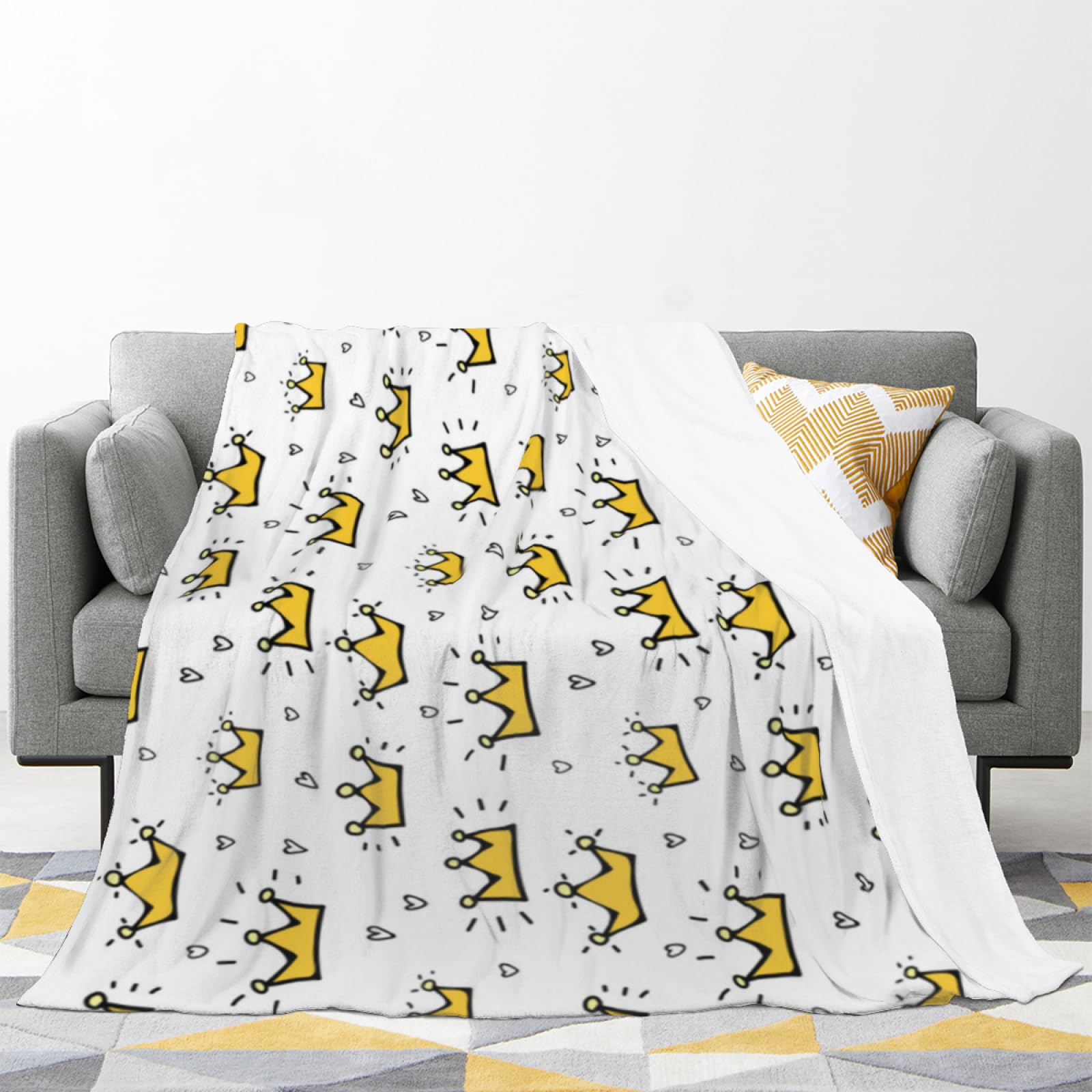 Amazon｜毛布 ブランケット シングル 王冠 クラウン 夏用 ふわふわ