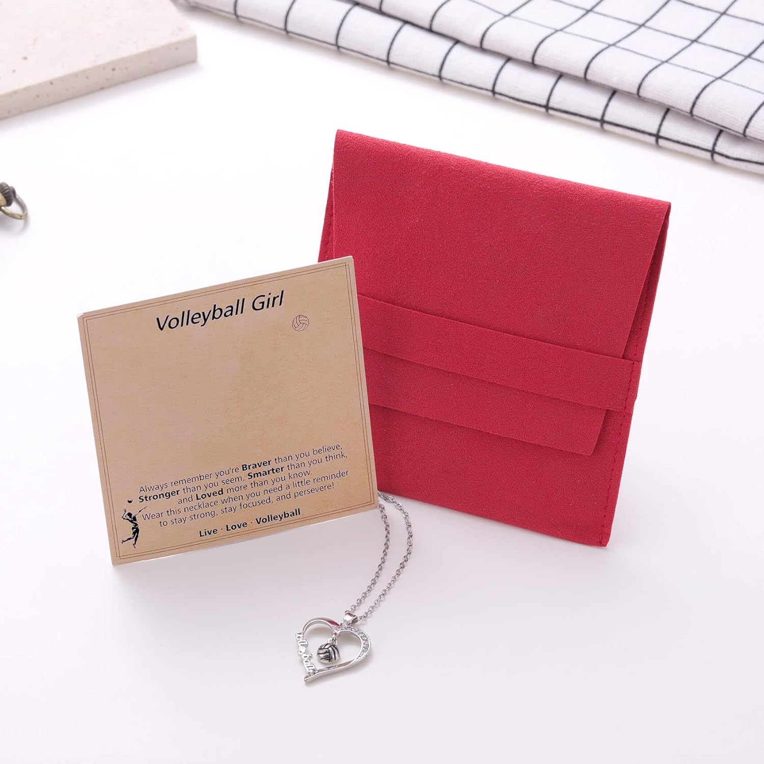 Sport Gift, Softball/Basketball/Soccer/Volleyball Charm Heart Pendant Necklace for Players, Sports Lover's Bday Gift - Image 6