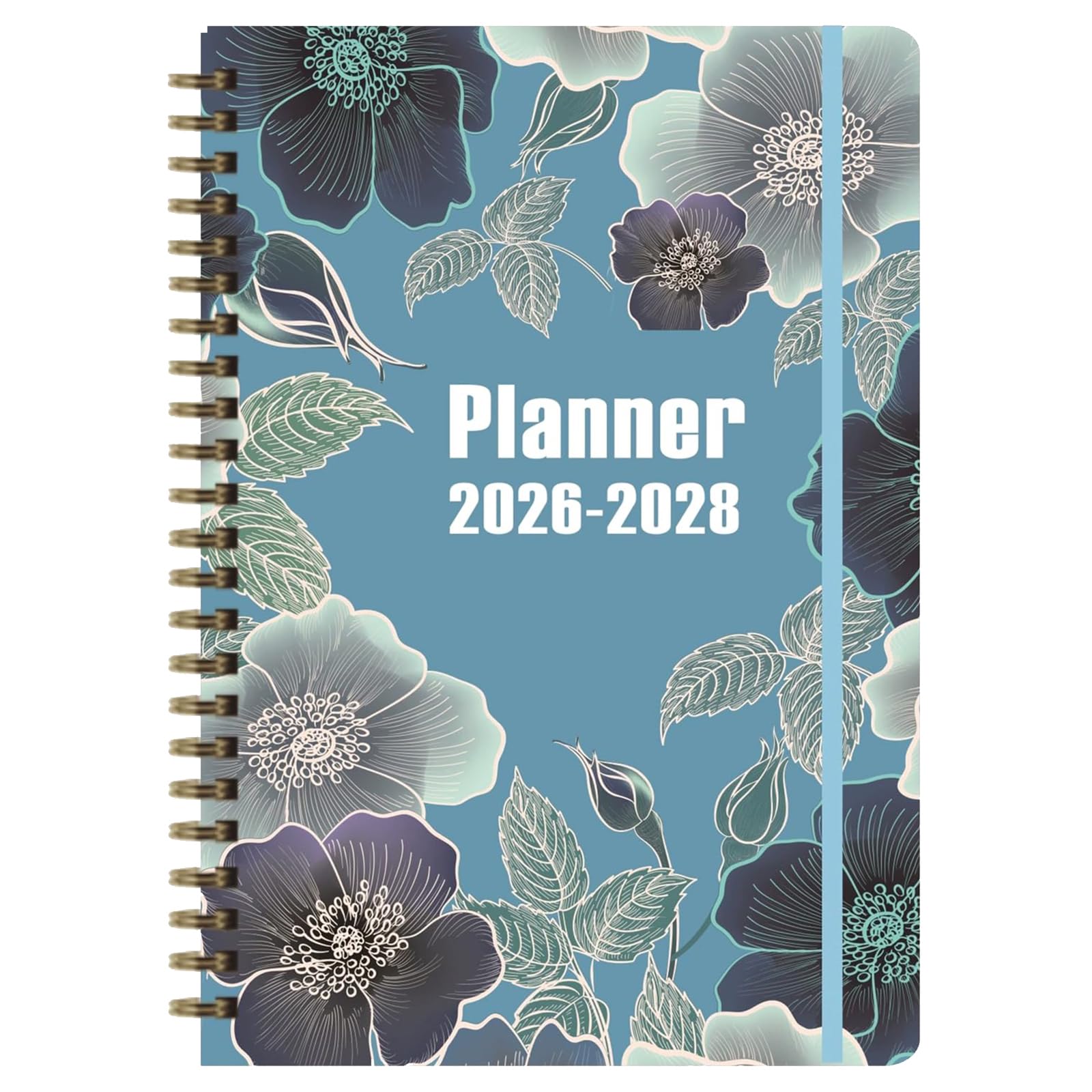 Planer 2026 - Format A5 - Tygodniowy - Planer szkolny 2026 styczeń do grudzień 2028 - Z miesięcznym podglądem, stronami kontaktowymi, twarda okładka