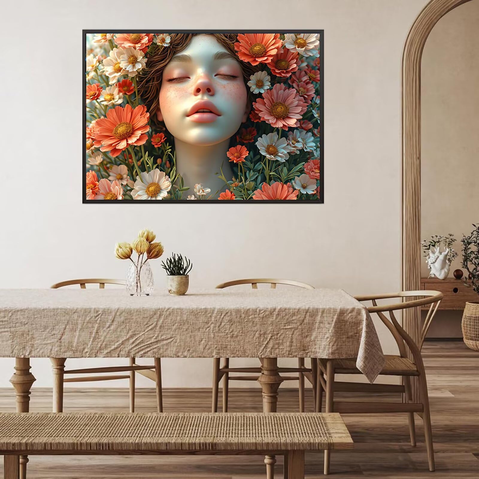 Peinture Diamant Fleur, Diamond Painting Kit Complet 90 x 130 cm, B-368