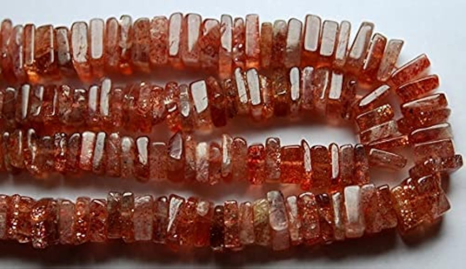 Perles Sunstone pour bijoux bohèmes d'été en heishi carré 5-6mm