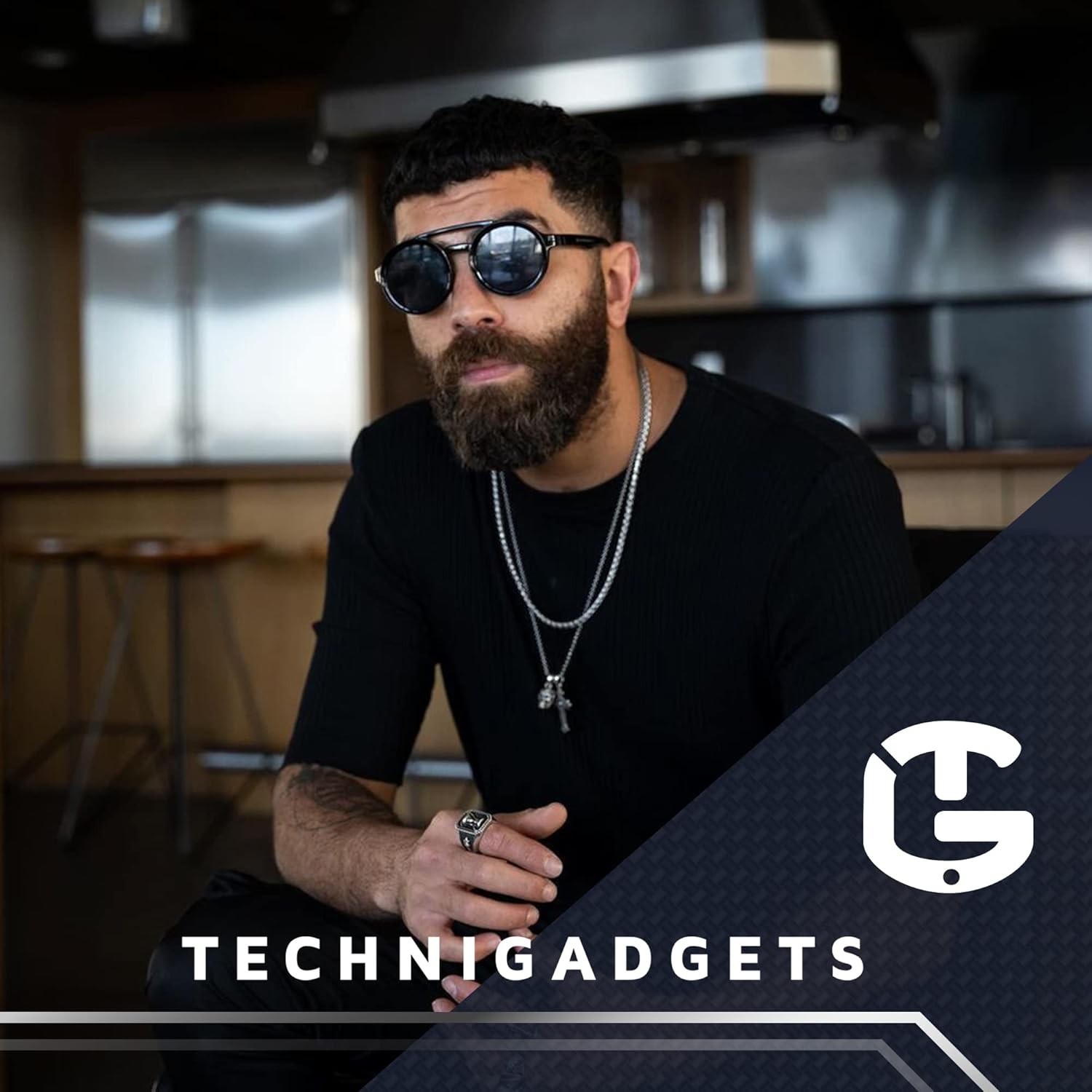 Technigadgets Finnegan Steampunk Retro Sunglasses Men Women with Leather Side Shield Double Bridge Plastic Frame Mens Gift - Image 7