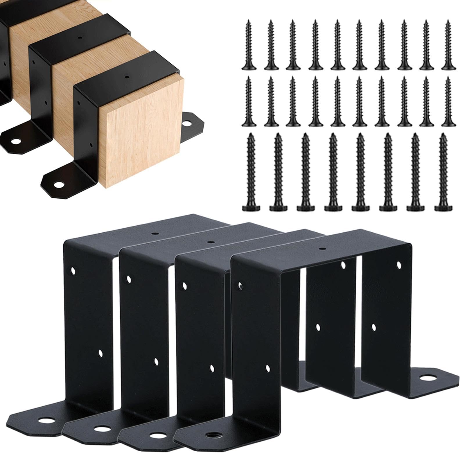 Pinces pour poteau 4x4 à sangles noires haute performance et durabilité