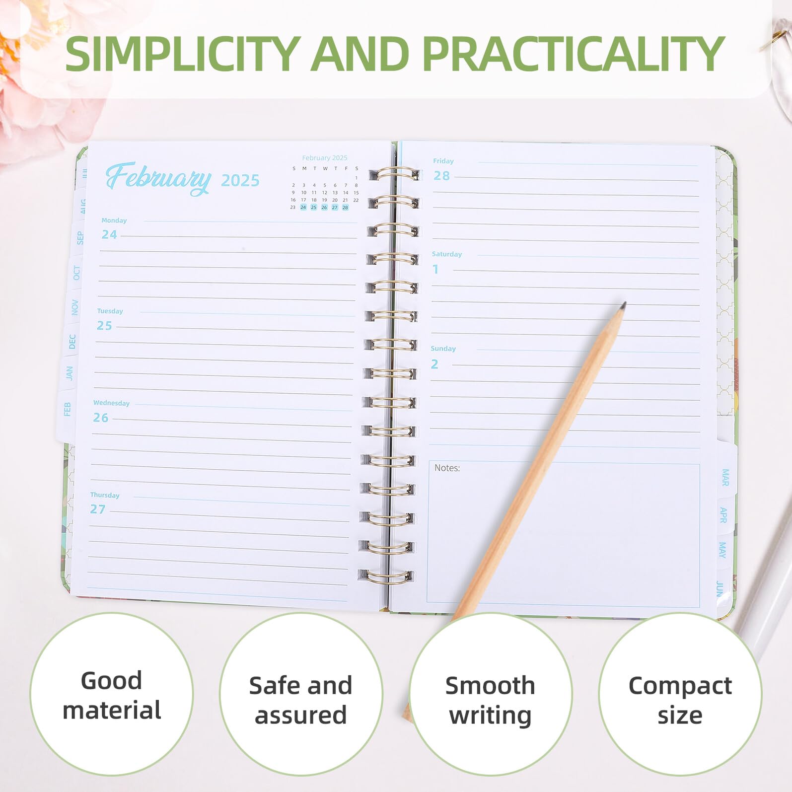 VILLCASE Cuaderno De Notas Agenda Anual Planificador Para Profesores Calendario Académico Cuaderno De Tareas Diario Planificadores