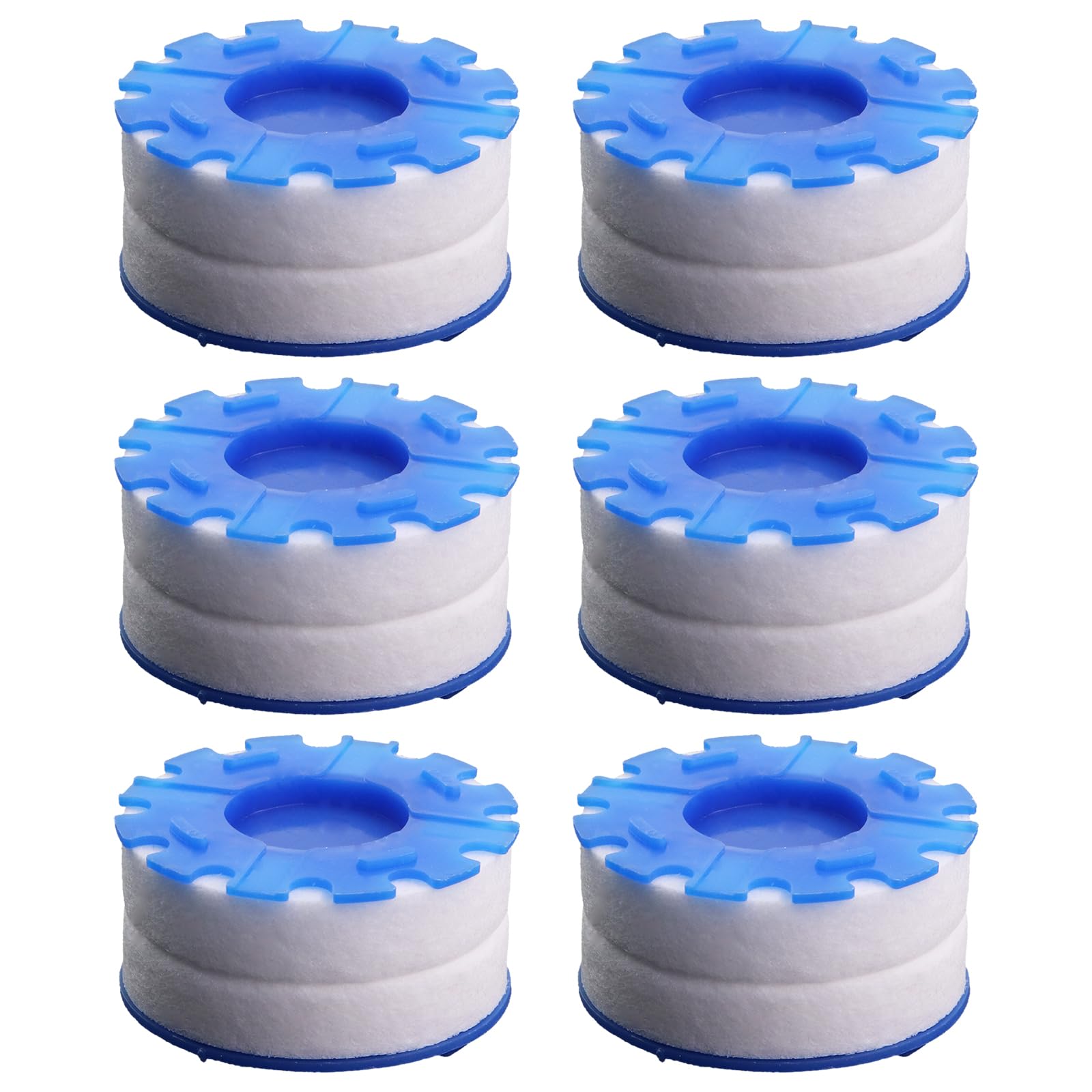 6PCS Sink Water Filter Element 1 57in Blue Filter Cartridge Swivel Rinser Filter PP Cotton Faucet Splash Guard