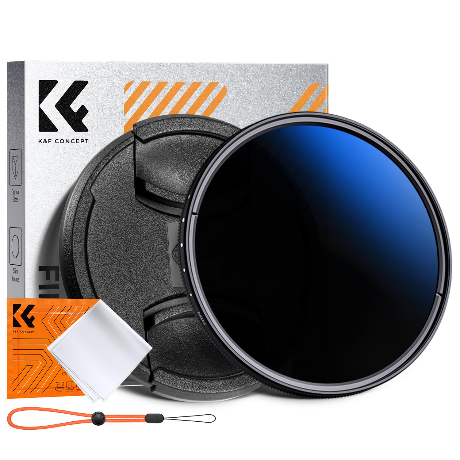 K&F CONCEPT K-Serie 52mm ND Filter Variabler Graufilter ND2-400 (1-9 Blendenstufen) mit Objektivdeckel