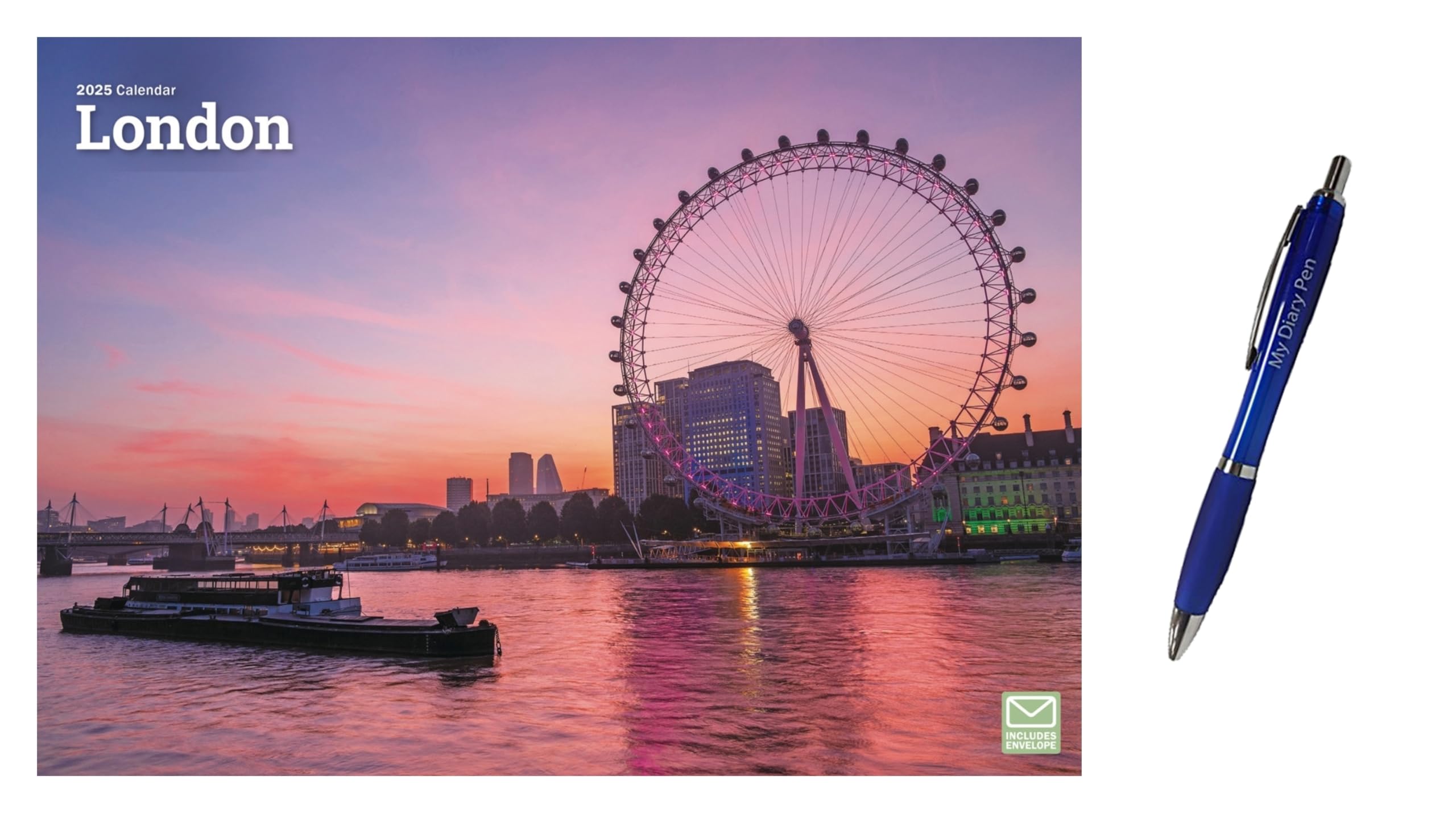 London A4 Calendar 2025 + EXCLUSIVE LIMITED EDITION PEN