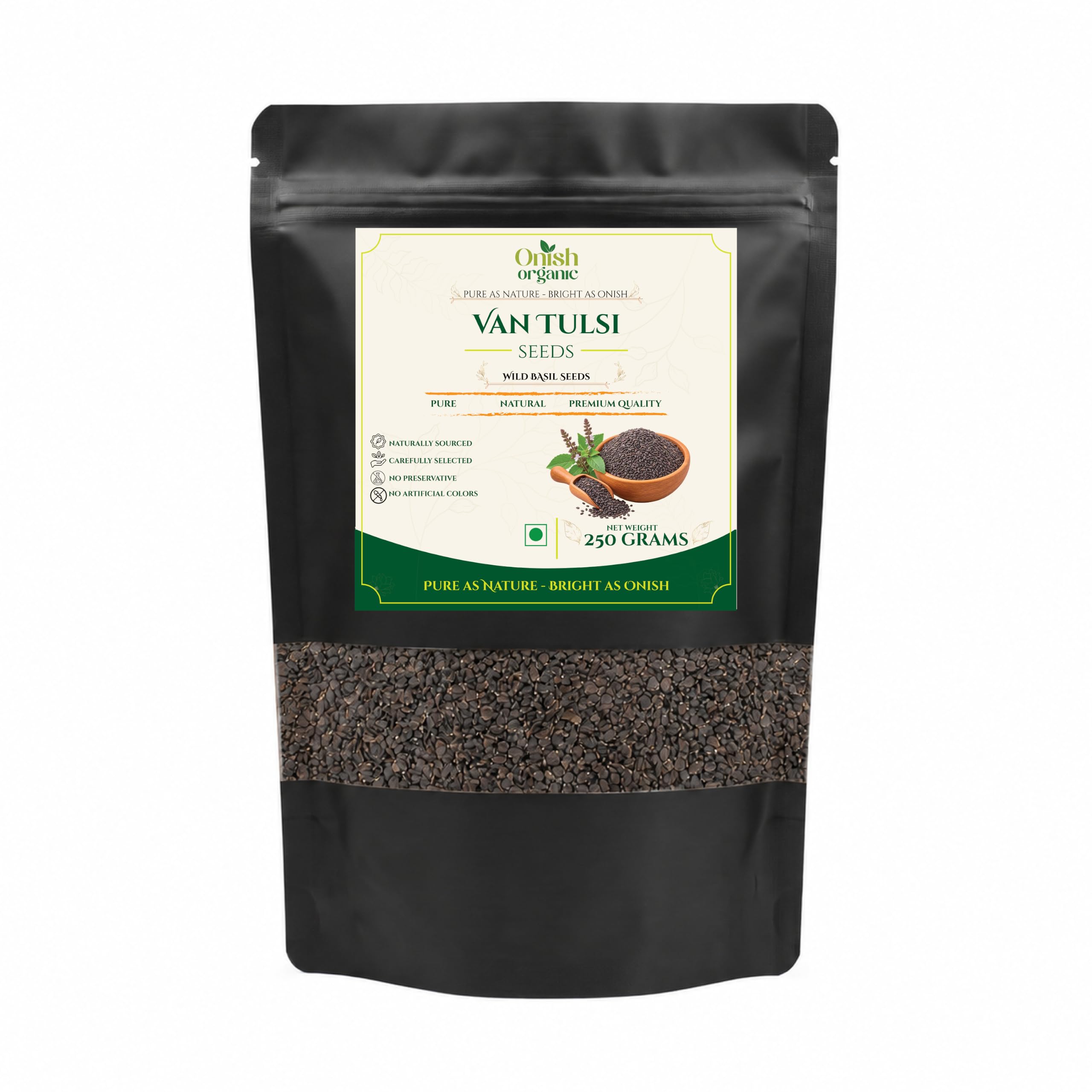 Onish Organic Mahabeera Seeds 1 Kg | Van Tulsi Beej, Vana Tulasi, Talmakhana | 100% Natural, Sortex Cleaned, Chemical-Free | For Knee & Joint Pain Relief, Bone Health, Digestion & Weight Management — Amazon image 6