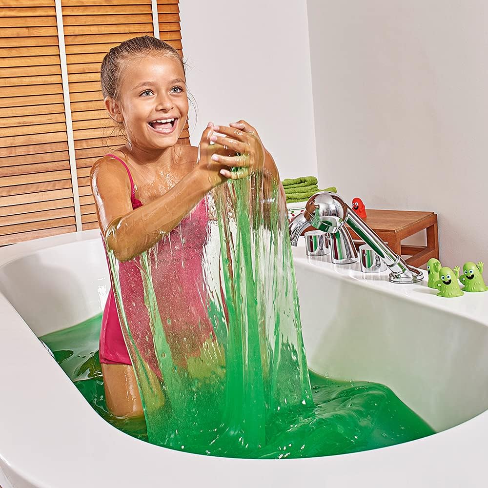 ZIMPLI - Slime Baff Zielony, 1 kąpiel lub 4 użycia do zabawy, jak za sprawą magii woda zamienia się w kolorowy slime, zabawka do wanny dla dzieci