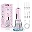 MOCEL Water Dental Flosser OLED Display Cordless Teeth Cleaning MOCEL 5 Modes Oral Irrigator 300ML Portable and USB C Rechargeable IPX7 Waterproof Floss Teeth Pick (Pink)