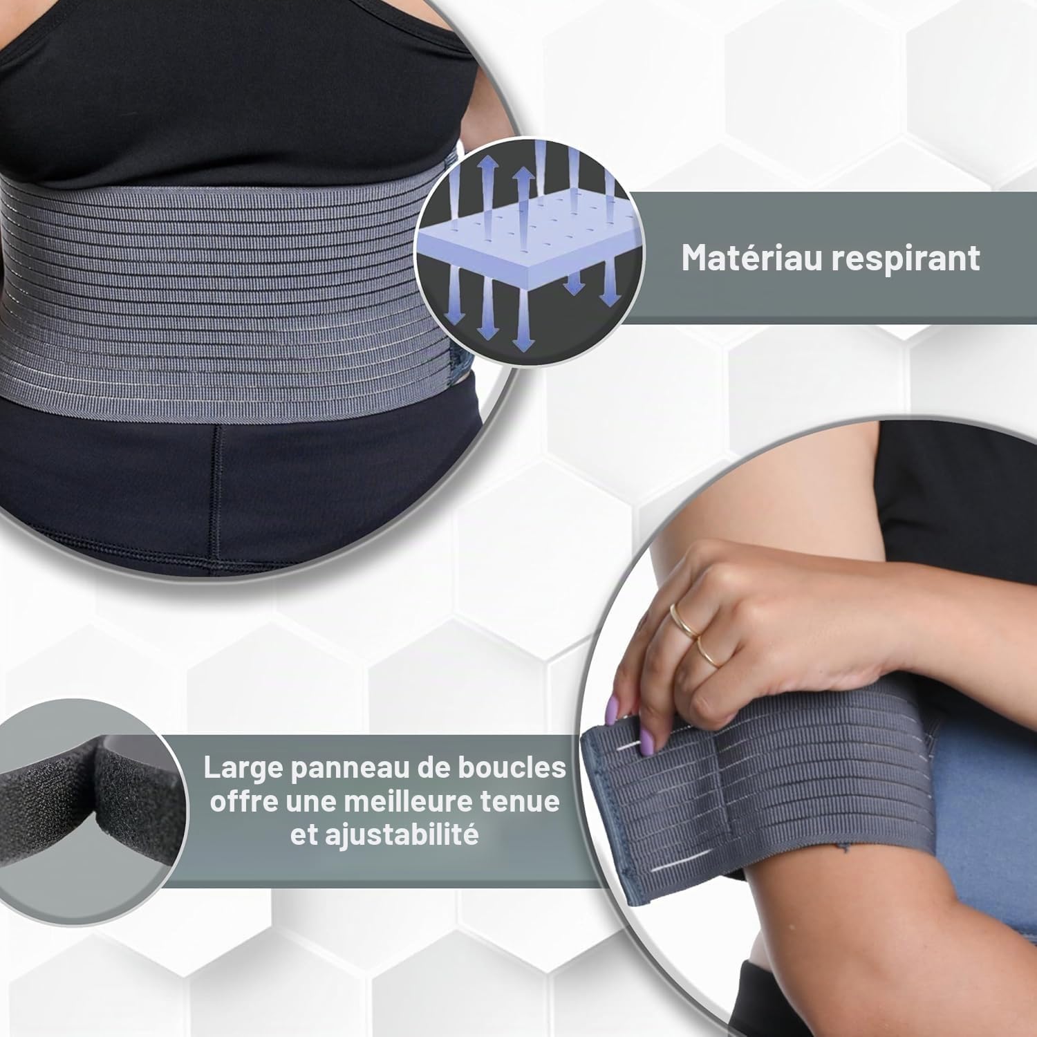 Wonder Care Immobilisateur de bras gris – Attelle d'immobilisation d'épaule réglable | d'immobilisation d'épaule santé gris – Taille 2