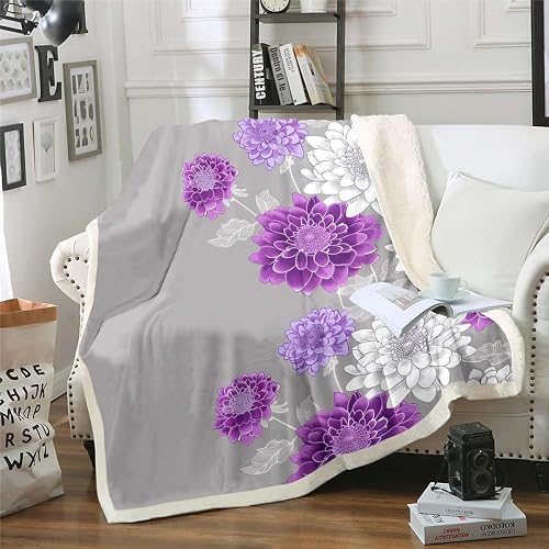Aztec Dahlia Throw Blanket Dahlia Tubers Bed Blanket Mexican National