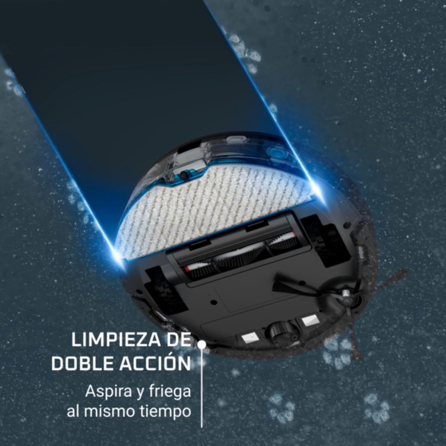 Rowenta X-Plorer Serie 65 - Robot Aspirador, aspira y friega, tecnología láser, Cobertura Total, mapeo Permanente, hasta 168 min autonomía, diseño Muy Plano, Capacidad Subir sobre alfombras, RR8L65