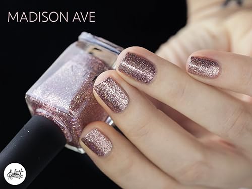 Miniatura 7 de ILNP Madison Ave Esmalte de uñas holográfico metálico rosa antiguo