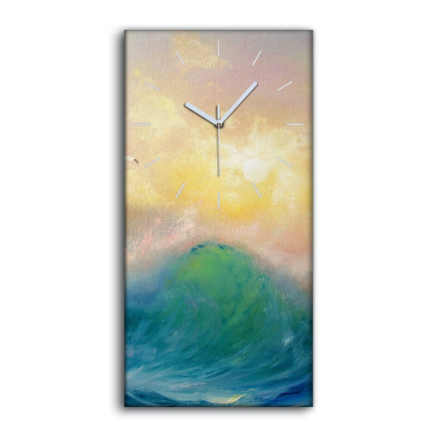 Horloge sur Toile Surf 30x60cm pour Salon et Chambre Moderne