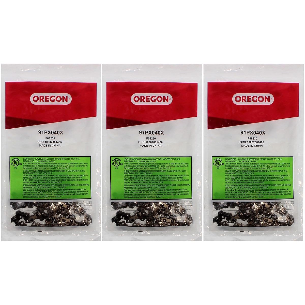 OREGON - Set di 3 catene 40 maglie 91PX040X