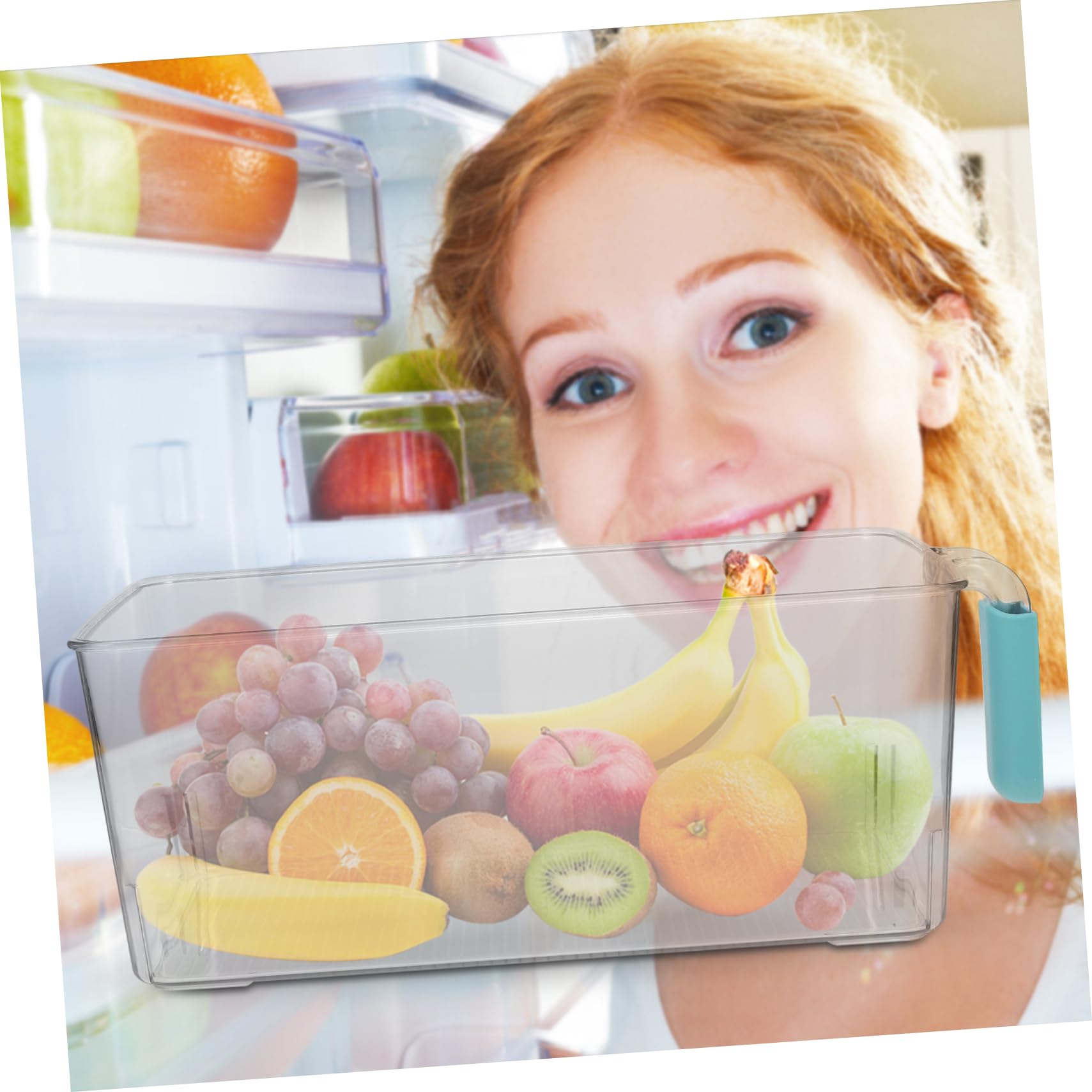 PRETYZOOM 3piezas Contenedor De Almacenamiento De Alimentos Tapa Caja De Organizador Para Refrigerador De Gran Capacidad Para Cocina y Conservación De Verduras y Frutas