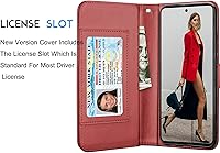 Vista 5 de Tekcoo Funda para Galaxy A52, Galaxy A52S 5G, funda tipo cartera de piel sintética de lujo, ranuras para tarjetas de crédito, funda con tapa