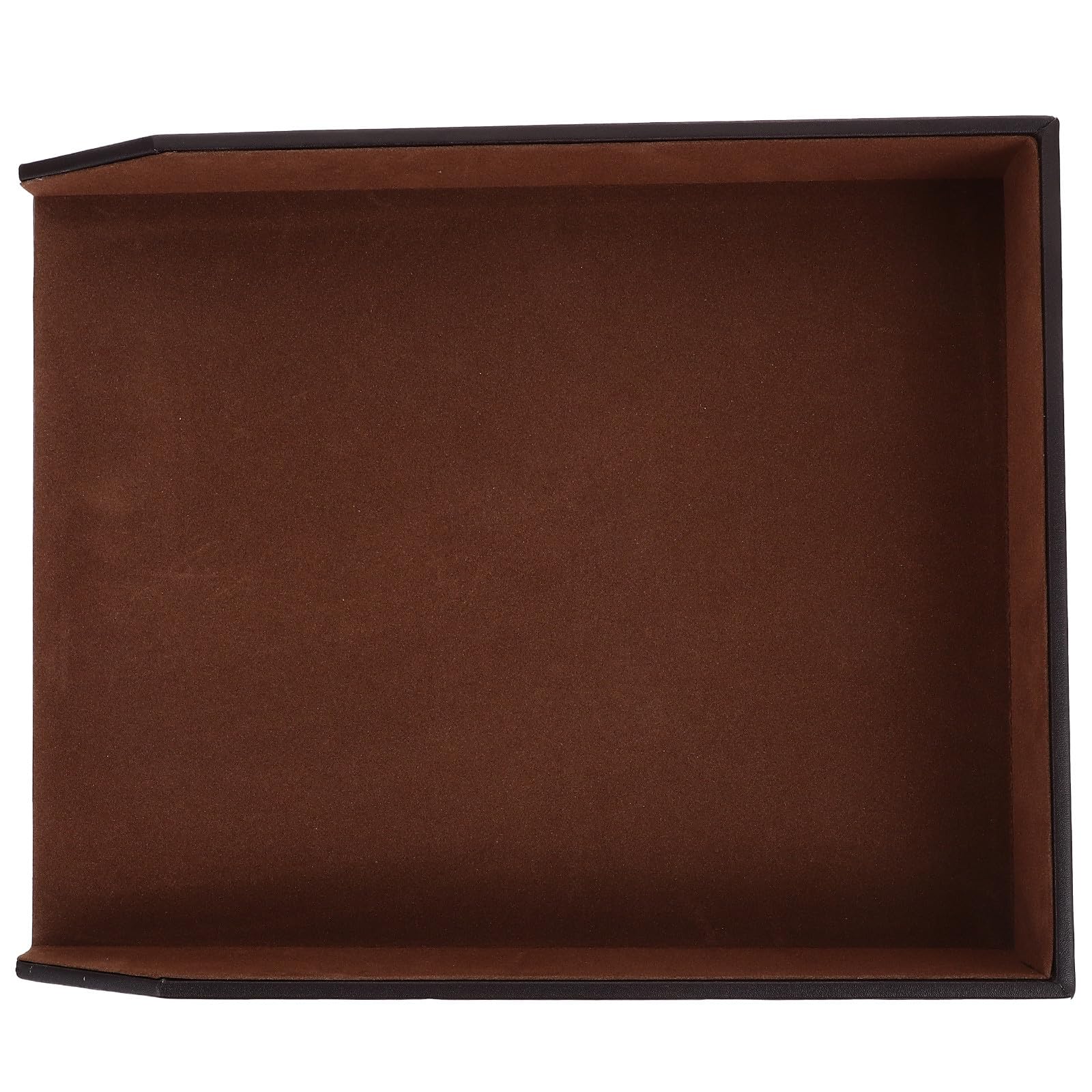 Amosfun Vaschetta Porta Documenti A4 Monostrato in Pu Coffee | Design Moderno, per Casa e Ufficio, Supporto da Tavolo, Tiene in Ordine Fascicoli e Cartelle
