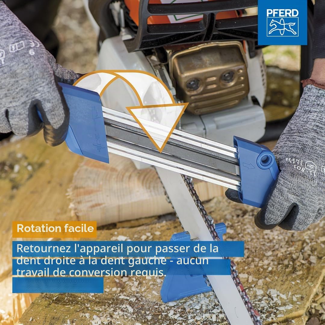 PFERD Tools Affûteuse pour tronçonneuse Chain Sharp CS-X, ø de Lime 4,8 mm, 11098048 – pour affûter la Denture et Le limiteur de Profondeur en Une Seule opération