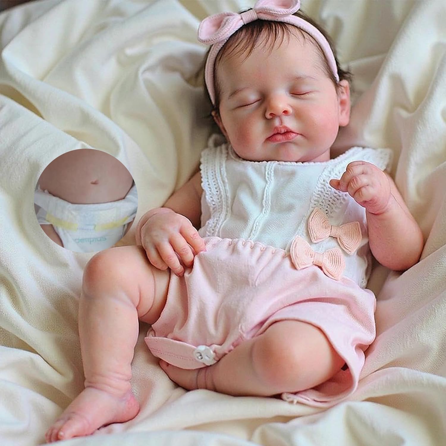 Anano Bebe Reborn Vinilo Cuerpo Completo-50CM Muñecas Bebe Reborn Niña Realista, Bebes Reborn De Vinilo Cuerpo Entero Realistas Y Reciennacida, Muñecos Reborn Reales