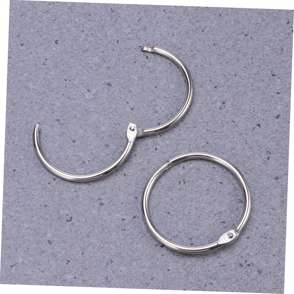 Anelli a Molla in Metallo per Raccoglitore, 100 Pezzi, 38 Mm | Argento, per Memo e Campioni, Uso Office e Scrapbooking, Chiusura ad Anello per Fogli e Schede