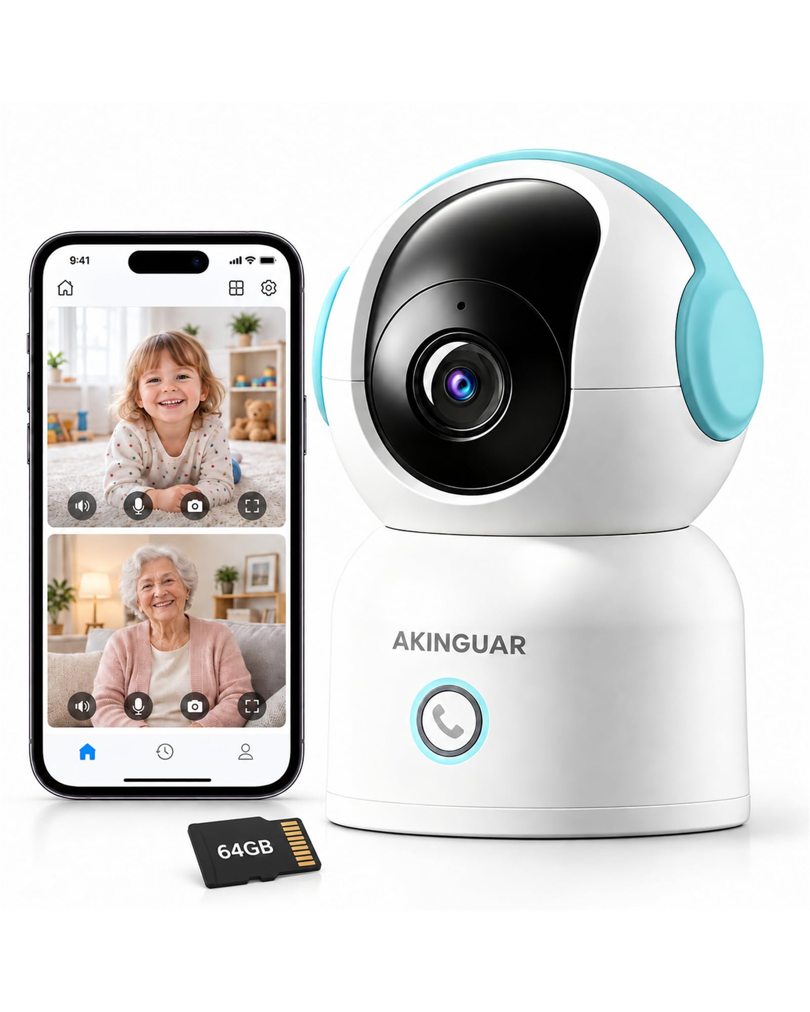 AKINGUAR 4K Indoor Security Camera