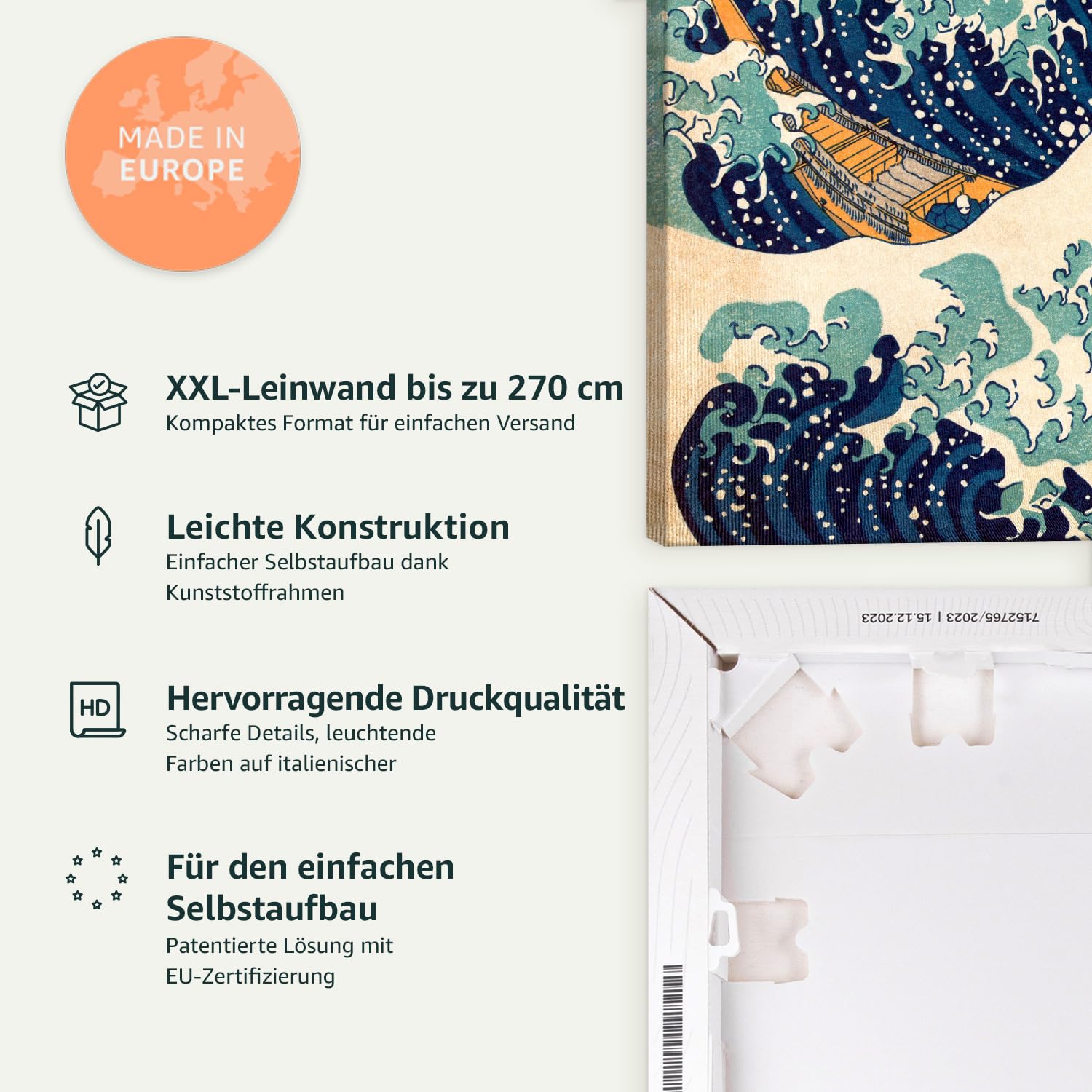 B&D XXL Wandbild Mega XXXL BuddhaEinteiliger XXL-Format Kunstdruck zur Selbstmontage Leinwandbilder moderne Bilder DIY Wanddekoration Wohnung Deko Wasserfall c-A-0021-ak-e