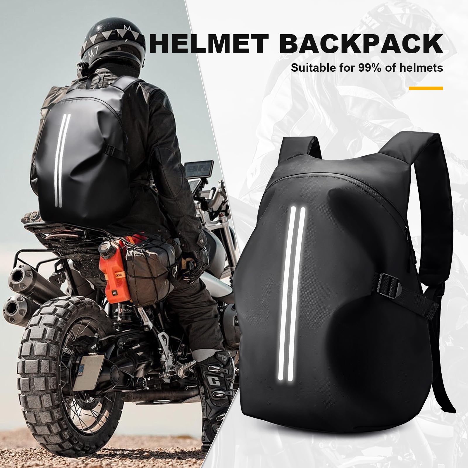 Zaino per moto,Zaino impermeabile per caschi per uomini,Accessori per moto,Zaino da viaggio