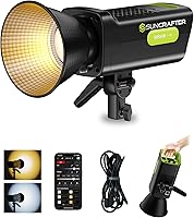 SUNCRAFTER 200W/310W COB LED Bi-Color Light, 46,000 Lux@1m, CRI 96+/TLCI 99+, App Control - Pro Photo/Video Studio Spotlight