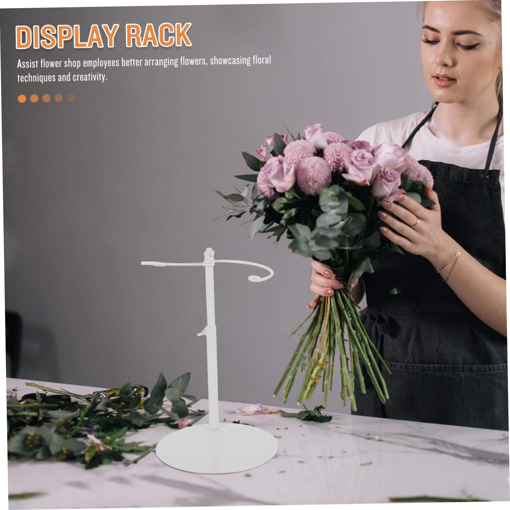 Soporte de Exhibición para Hierro Ajustable Estante de Arreglo Floral para Mesa Soporte para Floristería y Decoración de Bodas Estante para Flores Secas y Artificiales