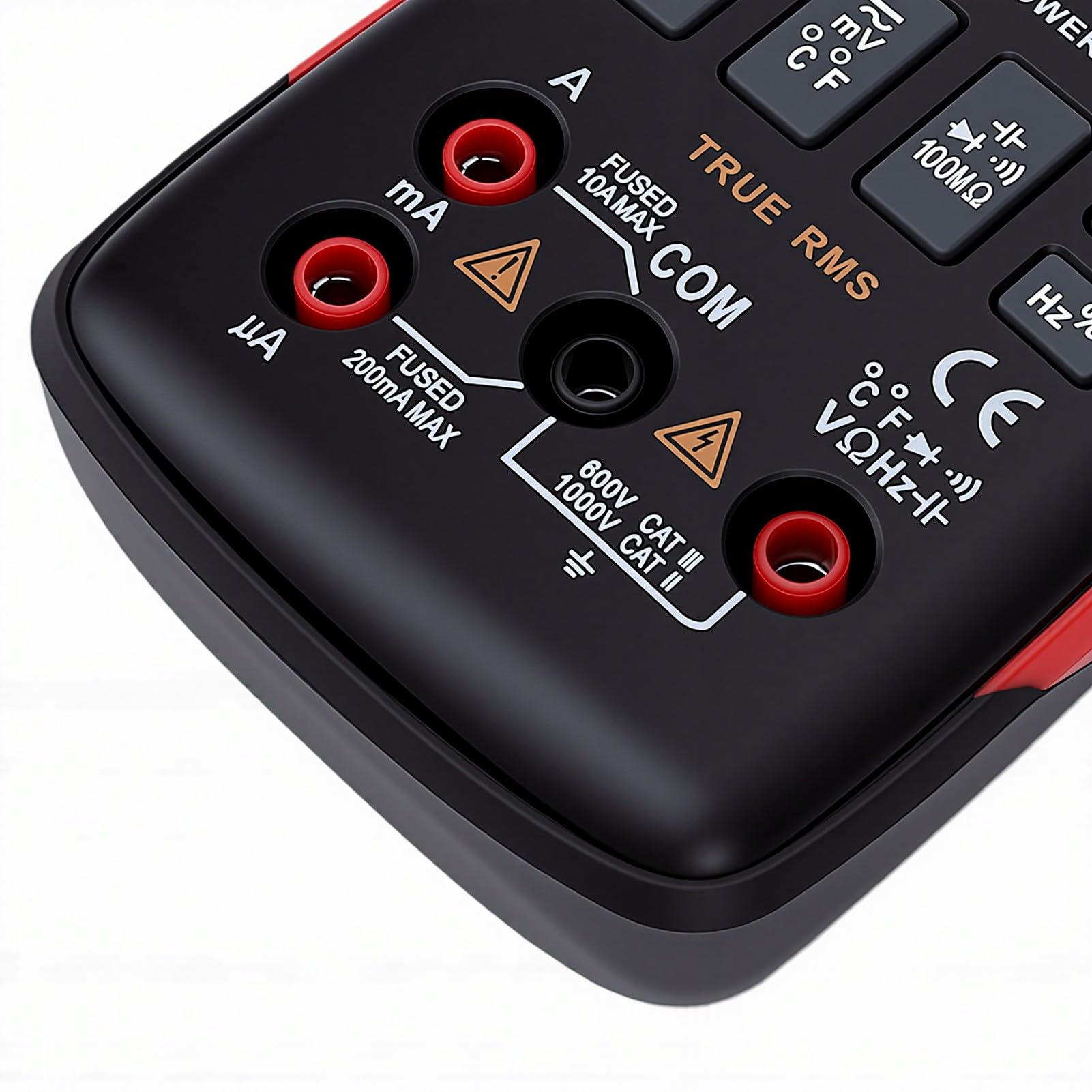 Fafeicy Multimetro Digitale True RMS 9999 Conteggi Misuratore di Tensione NCV con Gamma Automatica per Resistenza Capacità Temperatura Ohm Hz con Custodia Protettiva per Elettrici (Versione standard